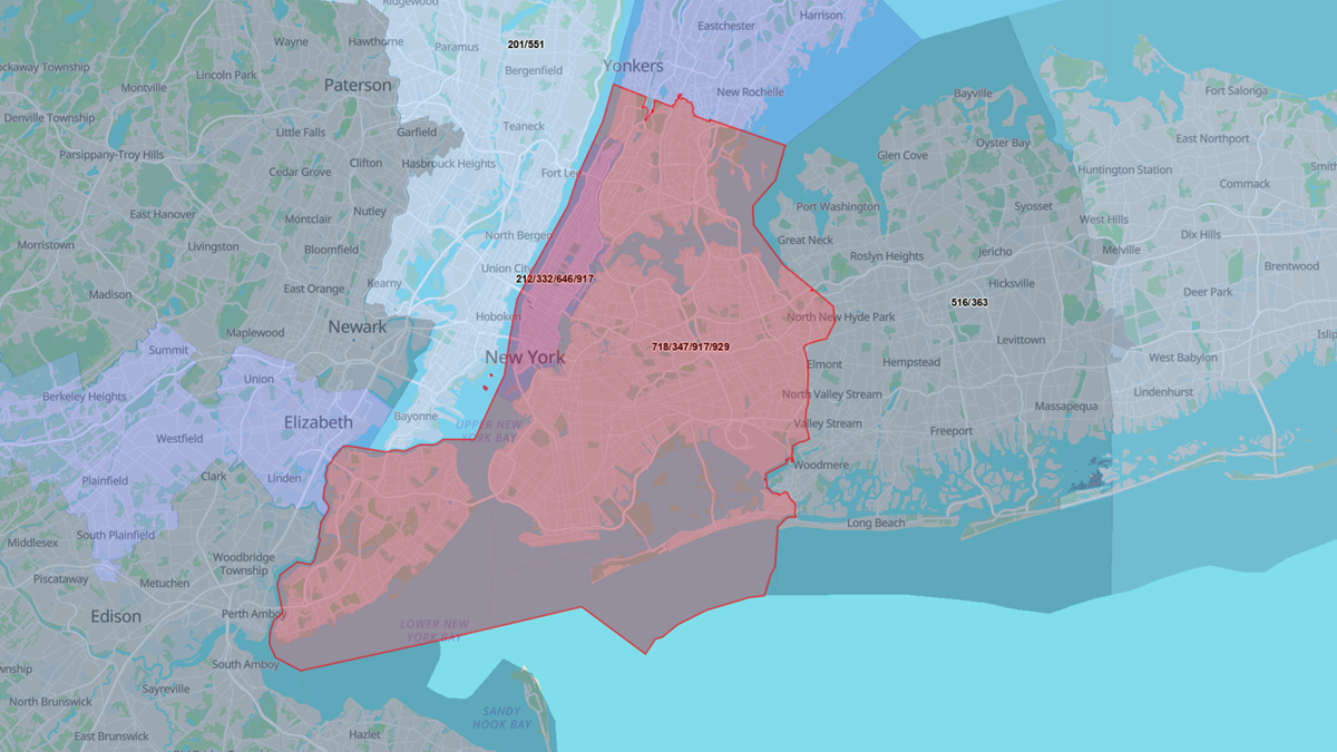 917 area code map location
